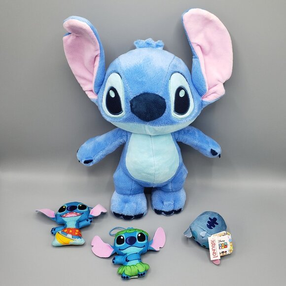 Stitch Plush Lot of 4 Disney Baby 15" Just Play Tsum Mini McDonalds Surfer Hula - Picture 1 of 16